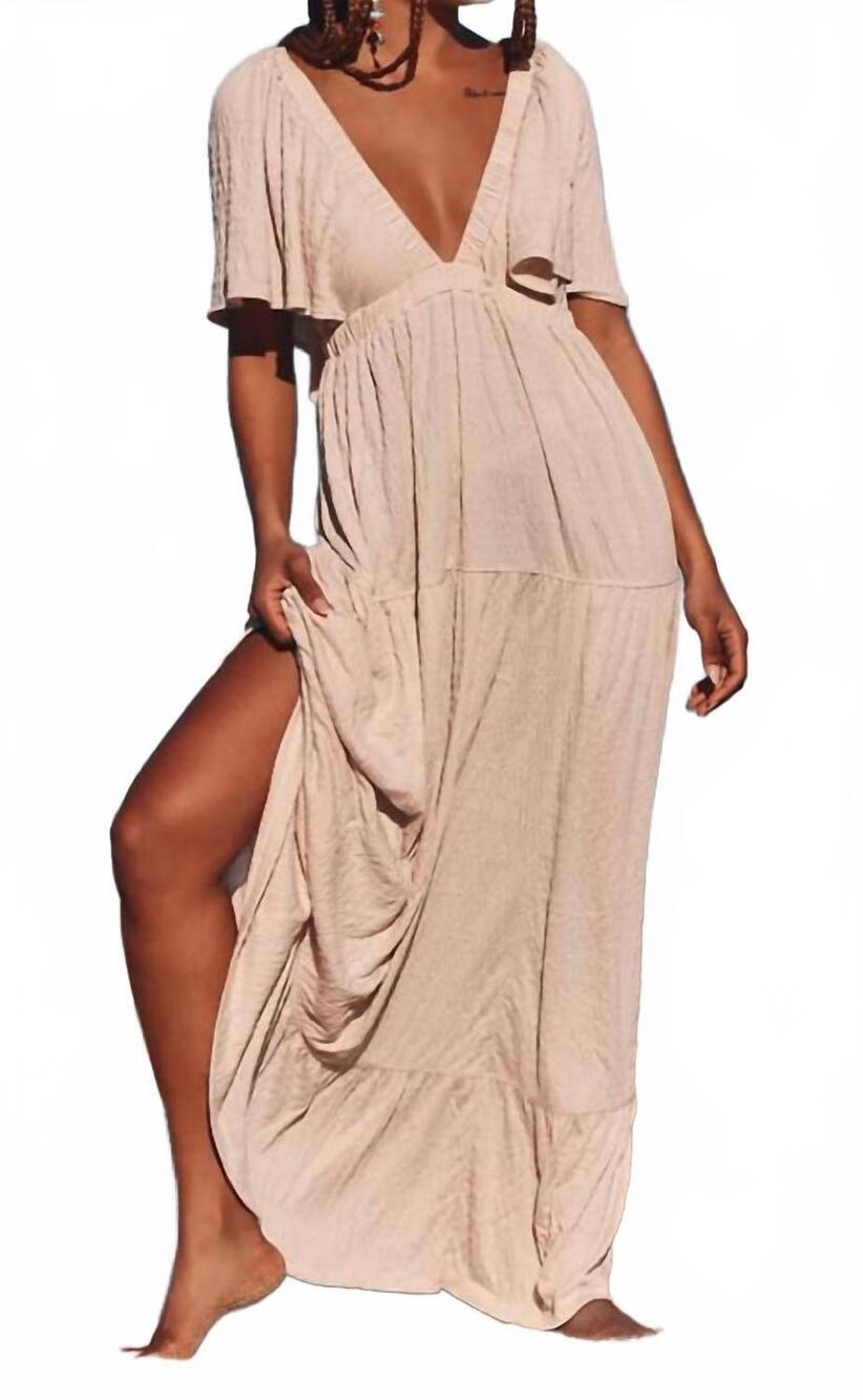 NEW FREE PEOPLE la la maxi dress in white